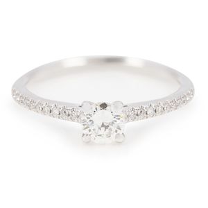 Preview image of Platinum 0.27 & 0.08ct Round Brilliant 4 Claw Diamond Solitaire