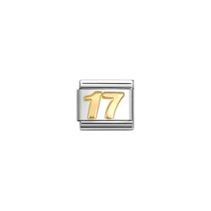 Nomination Composable Classic Link Number 17 In Bonded Yellow Gold 