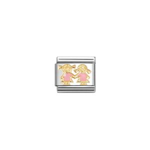 Preview image of Nomination Composable Classic Link Sisters With Enamel In Yellow Bonded Gold 