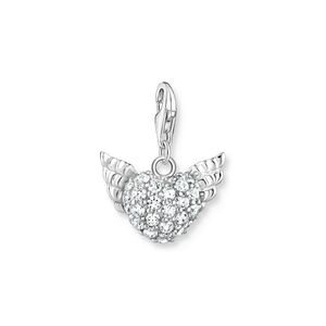 Preview image of Thomas Sabo Zirconia Winged Heart Silver Charm