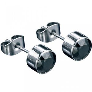 Preview image of Fred Bennett Black Round Stud Earrings