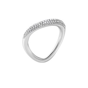 Preview image of Georg Jensen Offspring Sterling Silver Diamond Pavé Set Ring