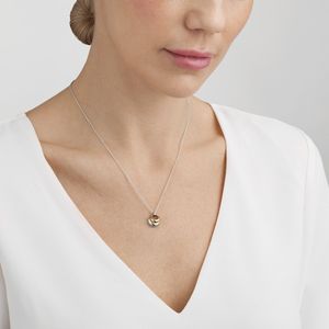 Georg Jensen Curve 18ct Gold and Sterling Silver Pendant 