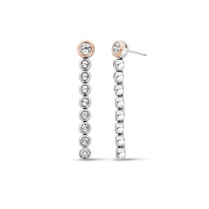Preview image of Clogau Celebration White Topaz Drop / Hoop Earrings