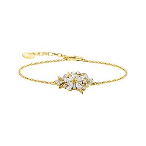 Preview image of Thomas Sabo Lovely Daisy Cubic Zirconia Gold-Plated Bracelet 
