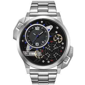 Preview image of Storm Dualaton 47mm Blue Steel Quartz Special Edition Bracelet Watch 