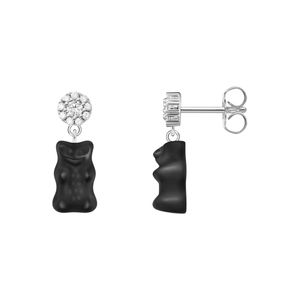 Thomas Sabo Black Goldbears Silver Zirconia Stud Earrings 