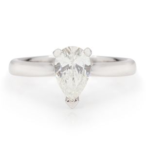 Preview image of Platinum 1.00ct Pear Cut Diamond 3-Claw Set Solitaire