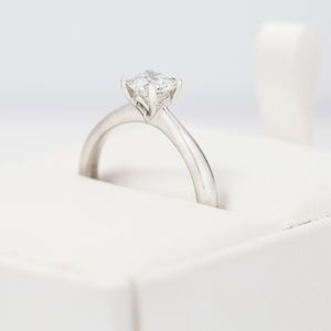 Platinum 0.70ct Round Brilliant 4 Claw Diamond Solitaire