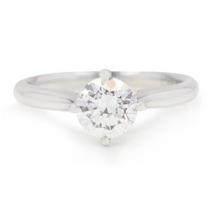 Preview image of Platinum 0.90ct Round Brilliant 4 Claw Diamond Solitaire