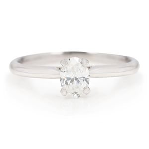 Preview image of Platinum 0.47ct Oval 4 Claw Diamond Solitaire