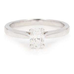 Preview image of Platinum 0.51ct Oval 4 Claw Diamond Solitaire