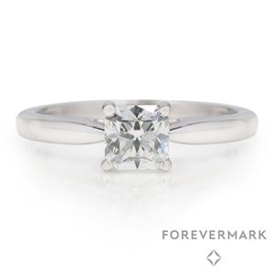 Preview image of Platinum 0.70ct Forevermark Princess Cut Diamond 4 Claw Solitaire