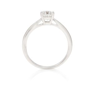 Platinum 0.70ct Forevermark Princess Cut Diamond 4 Claw Solitaire