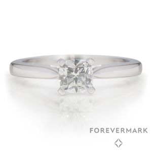 Preview image of Platinum 0.70ct Forevermark Cushion Cut Diamond 4 Claw Solitaire