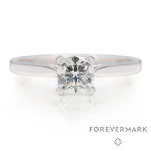 Preview image of Platinum 0.70ct Forevermark Cushion Cut Diamond 4-Claw Solitaire