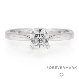 Preview image of Platinum 0.76ct Forevermark Cushion Cut Diamond 4 Claw Solitaire