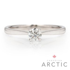 Preview image of 18ct White Gold 0.24ct Canadian Arctic Round Brilliant Diamond Tulip Set Solitaire