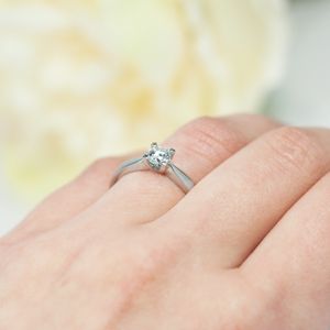 Platinum 0.42ct Perfection Collection Round Brilliant Diamond 4 Claw Solitaire