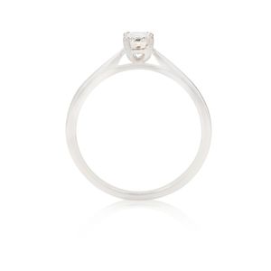 Platinum 0.50ct Perfection Collection Emerald Diamond 4 Claw Solitaire