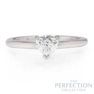 Preview image of Platinum 0.45ct Perfection Collection Heart Cut Diamond 3 Claw Solitaire