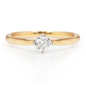 Preview image of 18ct Gold 0.29ct Round Brilliant Cut 4-Claw Set Solitaire