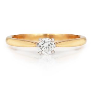 Preview image of 18ct Gold 0.28ct Round Brilliant Cut Diamond Tulip Set Solitaire