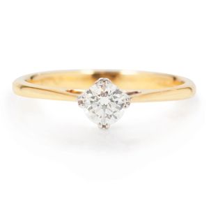 Preview image of 18ct Gold 0.33ct Round Brilliant Cut Diamond Honolulu Set Solitaire