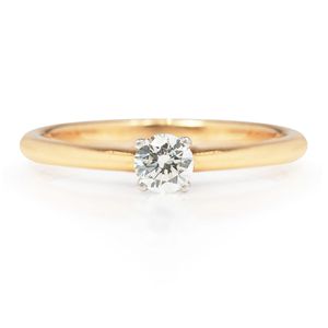 Preview image of 18ct Gold 0.22ct Round Brilliant Cut Diamond 4 Claw Set Solitaire