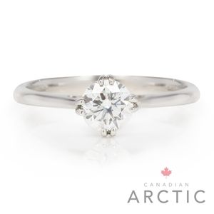 Preview image of Platinum 0.60ct Canadian Arctic Round Brilliant Diamond Honolulu Set Solitaire