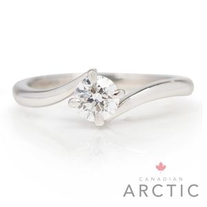 Preview image of Platinum 0.50ct Canadian Arctic Round Brilliant Diamond 4-Claw Twist Mount Solitaire