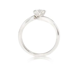 Platinum 0.50ct Canadian Arctic Round Brilliant Diamond 4 Claw Twist Solitaire