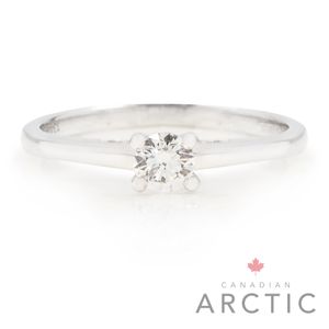 Preview image of 18ct White Gold 0.23ct Canadian Arctic Round Brilliant Diamond 4-Claw High Set Solitaire