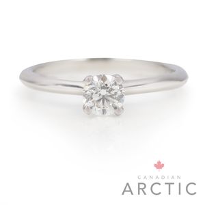 Preview image of Platinum 0.46ct Canadian Arctic Round Brilliant Diamond Tulip 4-Claw Set Solitaire