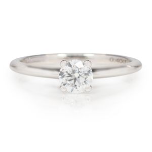 Preview image of 18ct White Gold 0.40ct Round Brilliant Cut Diamond 4-Claw Tulip Set Solitaire