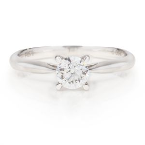 Preview image of 18ct White Gold 0.50ct Round Brilliant Cut Diamond 4-Claw Solitaire