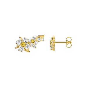 Preview image of Thomas Sabo Lovely Daisy Gold-Plated Flower Ear Climbers