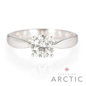 Preview image of 18ct White Gold 1.10ct Canadian Arctic Round Brilliant Diamond 4 Claw Solitaire