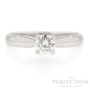 Preview image of Platinum 0.41ct Perfection Collection Round Brilliant Diamond 4 Claw Solitaire