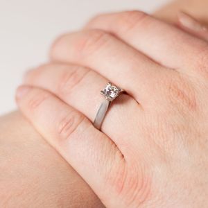 Preview image of Platinum 0.56ct Canadian Arctic Round Brilliant Flawless Diamond 4-Claw Set Solitaire