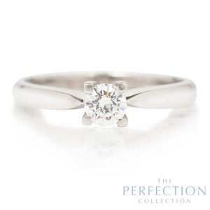 Preview image of Platinum 0.33ct Perfection Collection Round Brilliant Diamond 4 Claw Solitaire