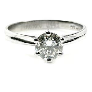 Preview image of Platinum 0.44ct Round Brilliant Cut 6 Claw Diamond Solitaire