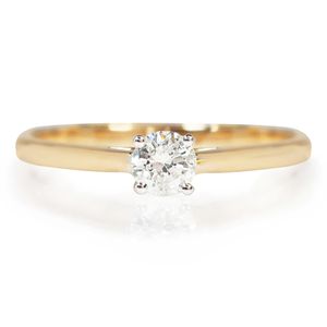 Preview image of 18ct Gold 0.26ct Round Brilliant Cut Diamond 4-Claw Solitaire