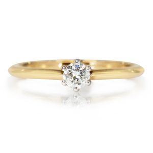 Preview image of 18ct Gold 0.21ct Round Brilliant Cut Diamond 6-Claw Solitaire