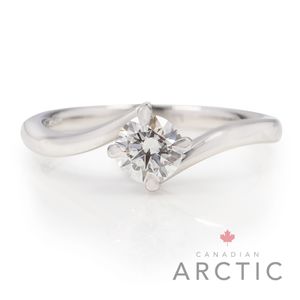 Preview image of Platinum 0.46ct Canadian Arctic Round Brilliant Diamond 4 Claw Twist Solitaire