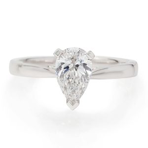 Preview image of Platinum 1.01ct Pear Cut Diamond 3 Claw Solitaire