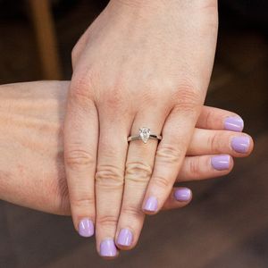 Preview image of Platinum 1.01ct Pear Cut Diamond 3 Claw Solitaire