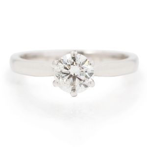 Preview image of Platinum 1.01ct Round Brilliant Cut Diamond 6 Claw Solitaire