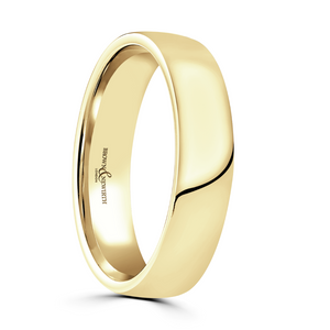 Preview image of 9ct Gold 5mm Lighter Low Domed Court Gents Wedding Ring