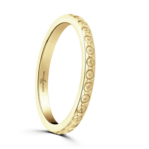 Preview image of 9ct Yellow Gold 2mm Sparkle Cut Ladies Wedding Ring